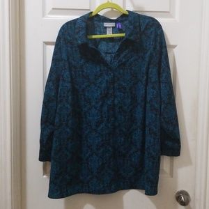 Black and teal shirt